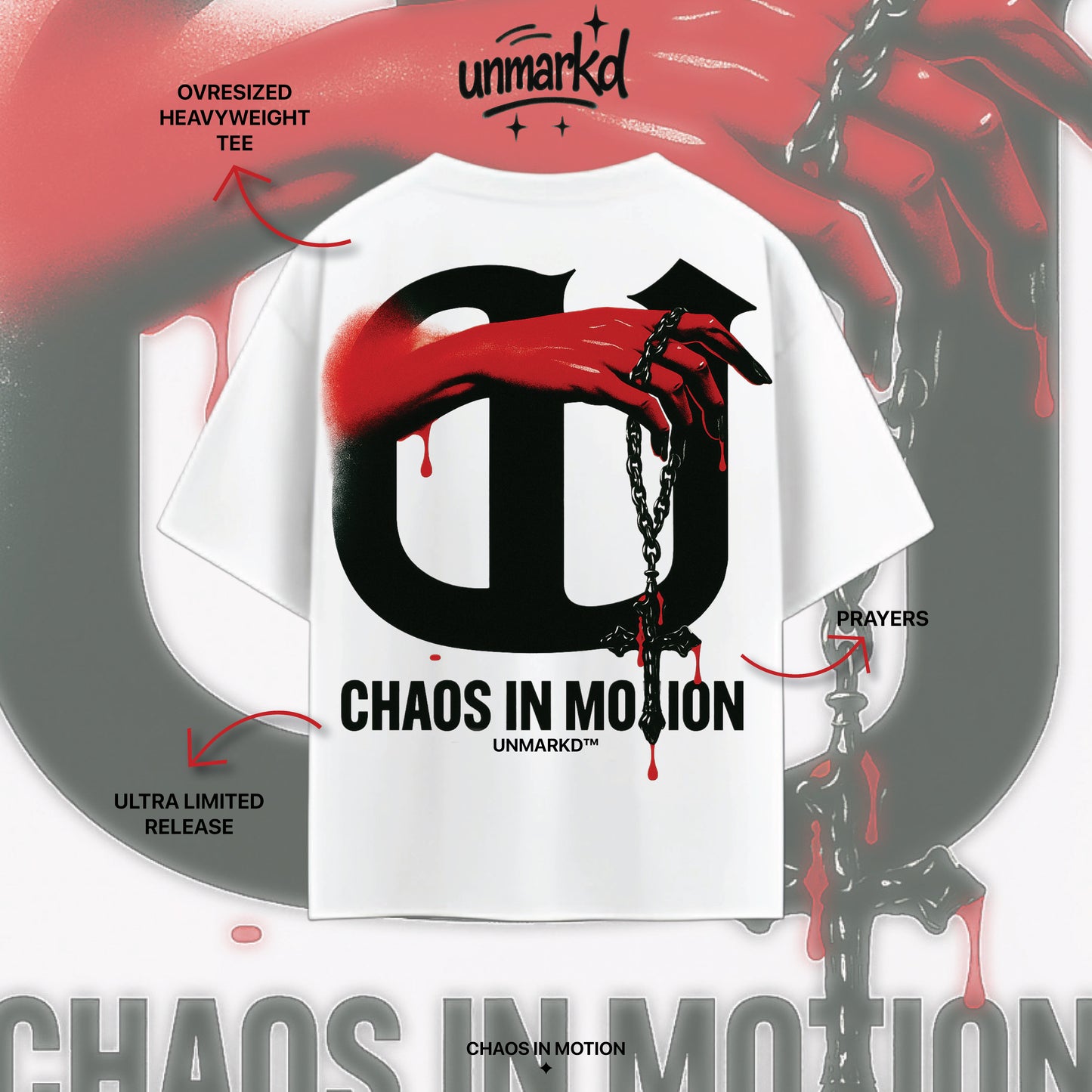 CHAOS IN MOTION TEE - Heavyweight oversized tee